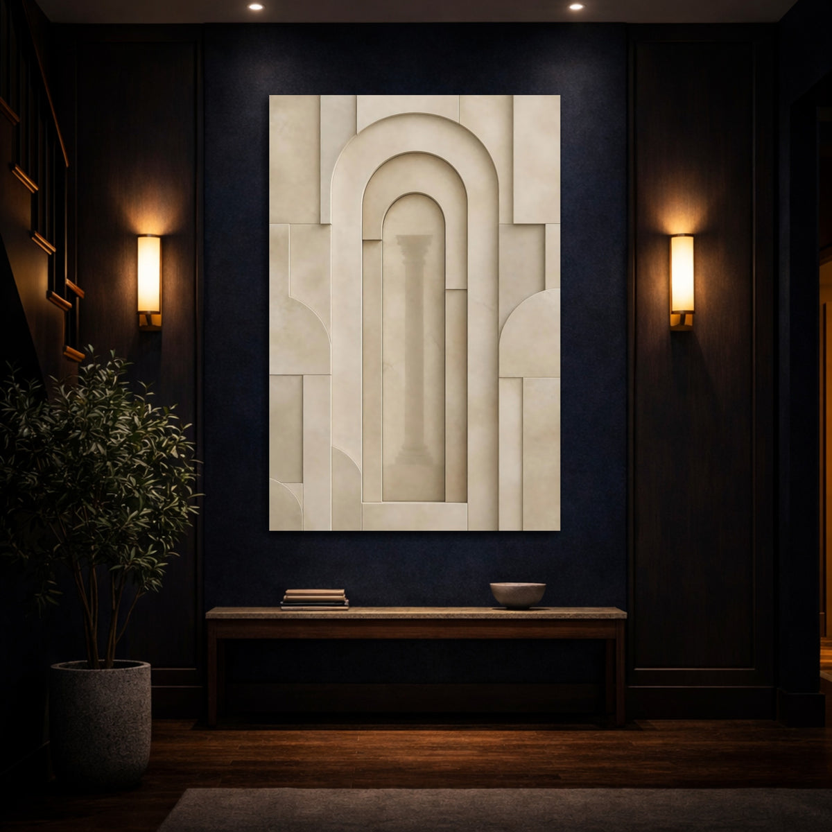 Mockup 4. Layered Stone Arch shown as canvas print