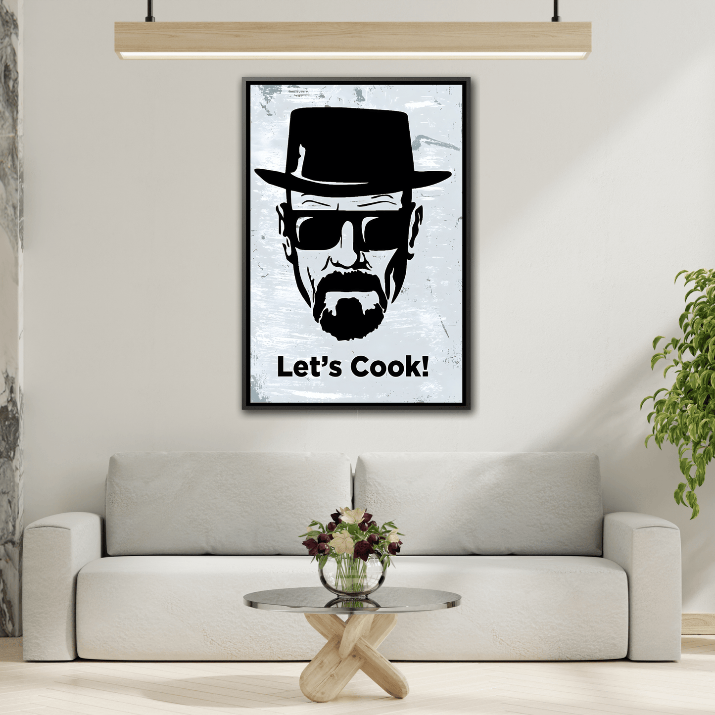 Lets Cook Breaking Bad Framed Canvas Kitchen Bar Cafe Club Wall Art - YesArtYes