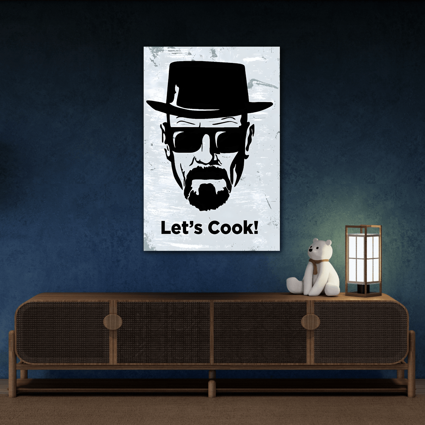 Lets Cook Canvas Vintage Kitchen Bar Cafe Wall Art Print - YesArtYes