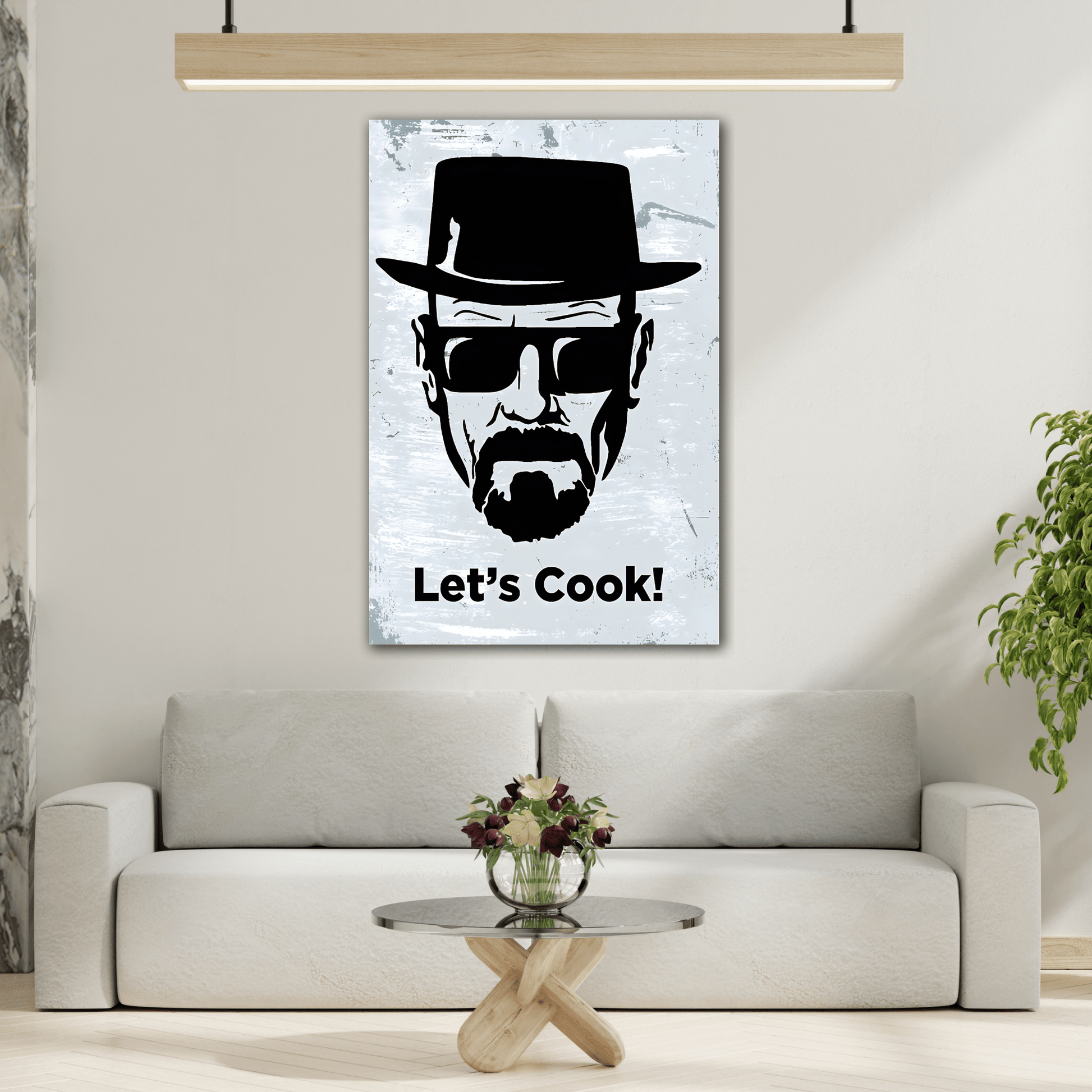 Lets Cook Canvas Vintage Kitchen Bar Cafe Wall Art Print - YesArtYes