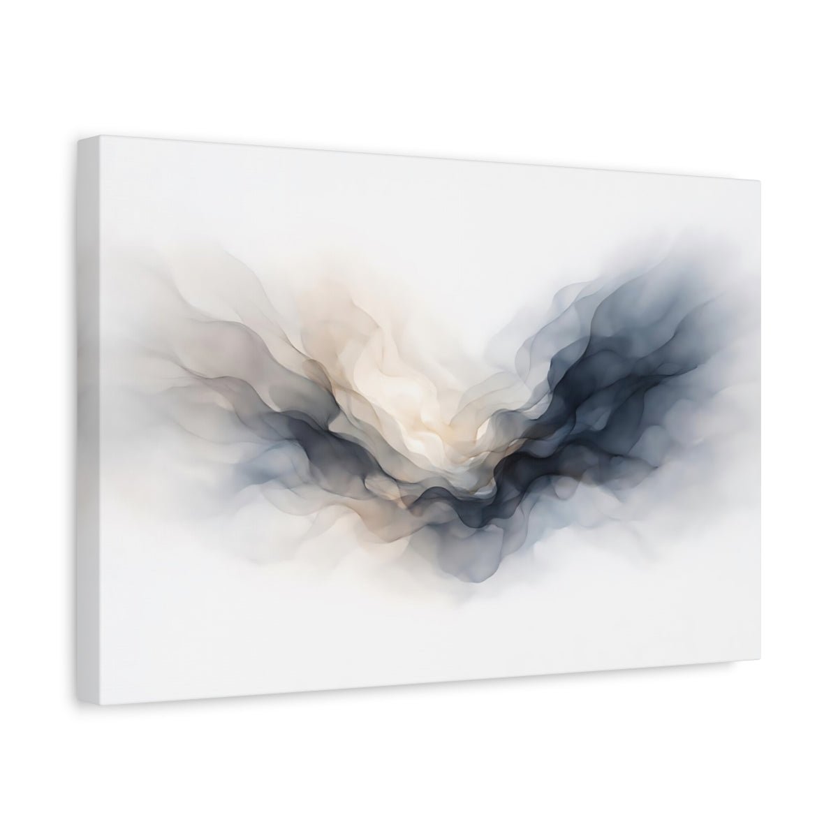 Light Balance Fluid Ink Pattern Forms Abstract - Canvas Wall Art Print - YesArtYes