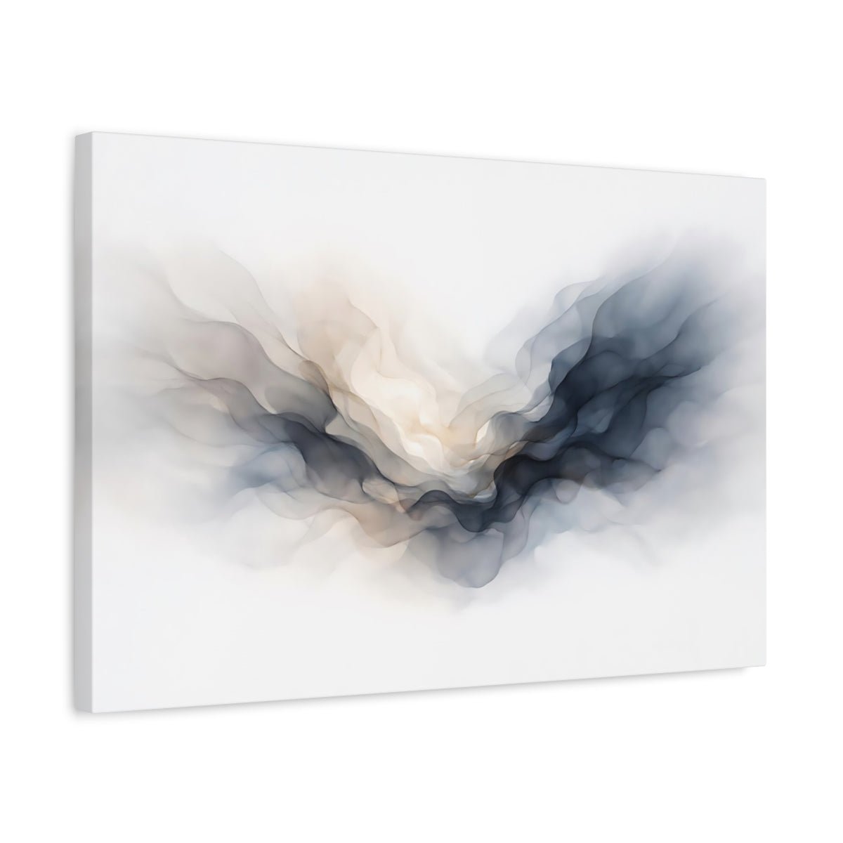 Light Balance Fluid Ink Pattern Forms Abstract - Canvas Wall Art Print - YesArtYes
