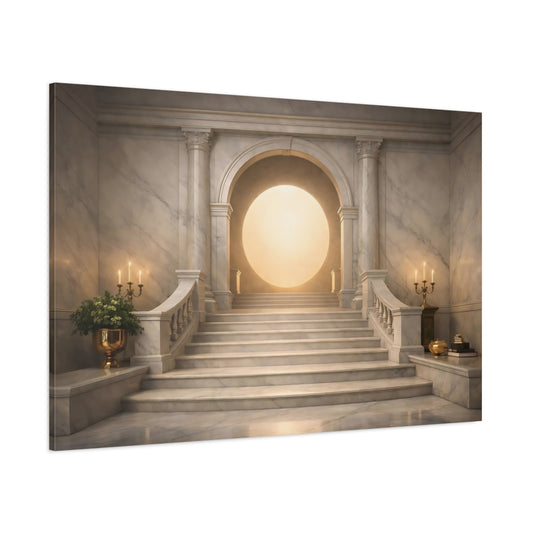 Light Balance Luxury Marble Texture shown as stretched canvas wall art