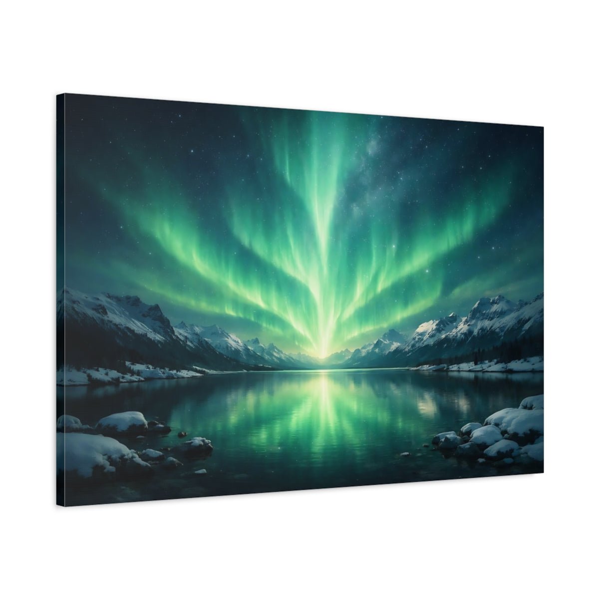 Light Balance Northern Aurora Borealis Nature - Canvas Wall Art Print - YesArtYes