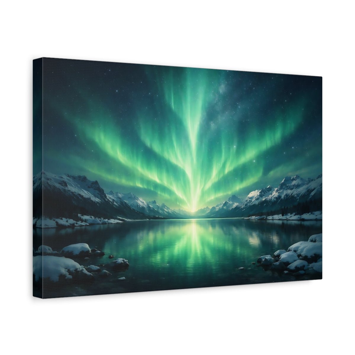 Light Balance Northern Aurora Borealis Nature - Canvas Wall Art Print - YesArtYes
