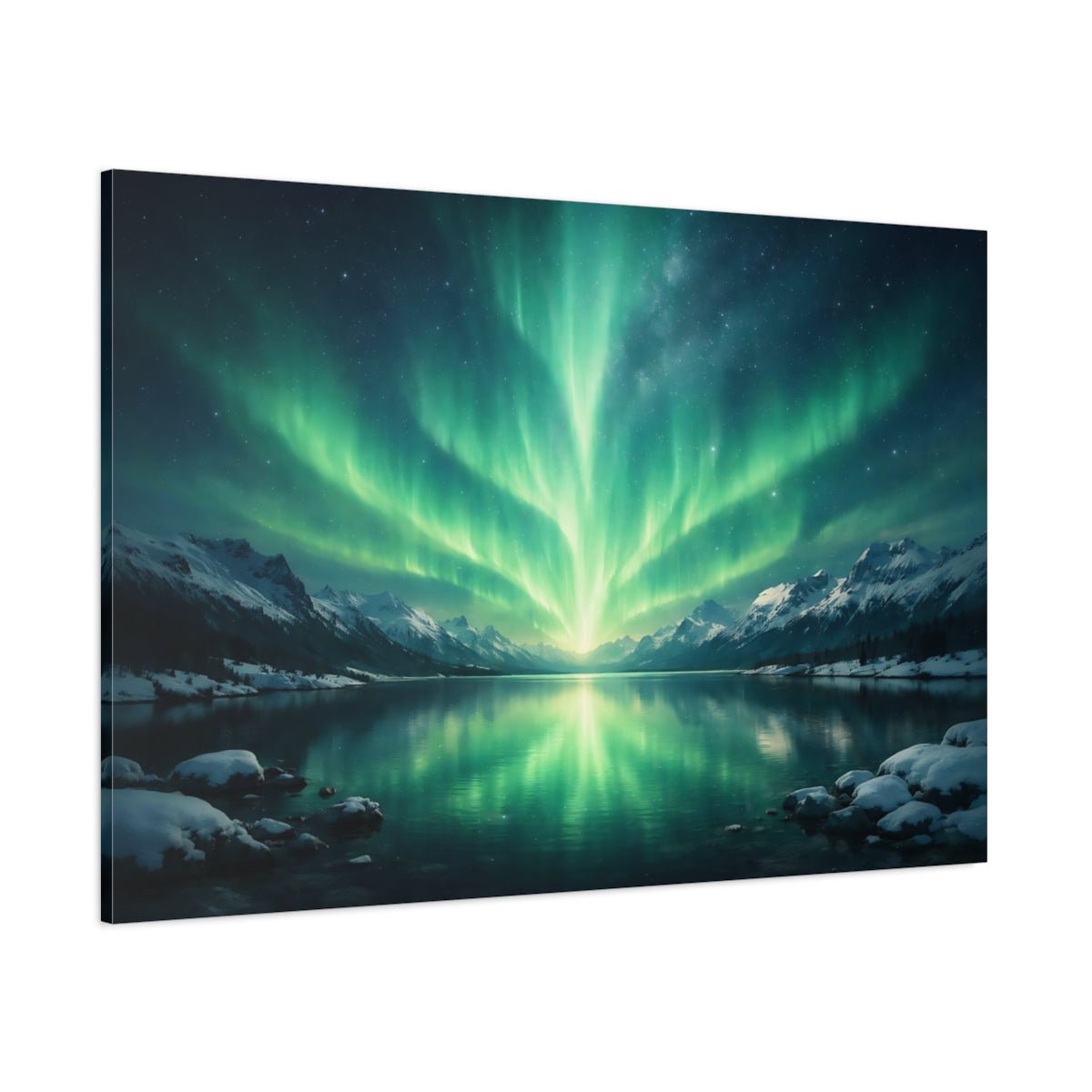 Light Balance Northern Aurora Borealis Nature - Canvas Wall Art Print - YesArtYes