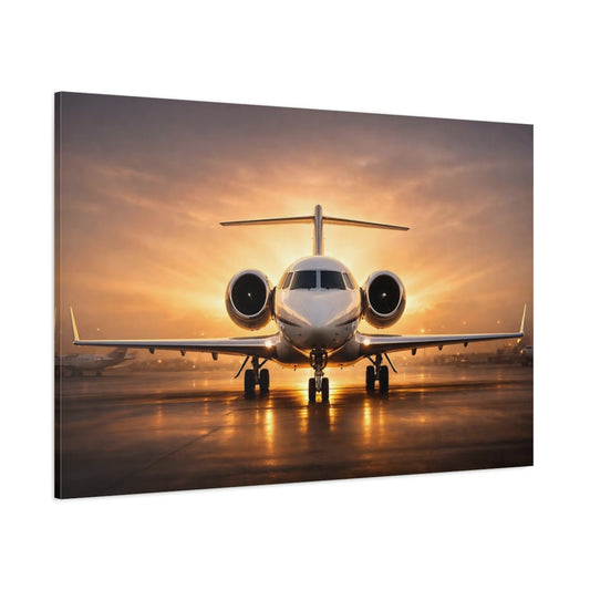 Light Balance Private Jet Science Fiction - Canvas Wall Art Print - YesArtYes