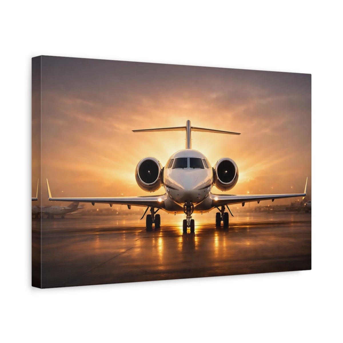 Light Balance Private Jet Science Fiction - Canvas Wall Art Print - YesArtYes
