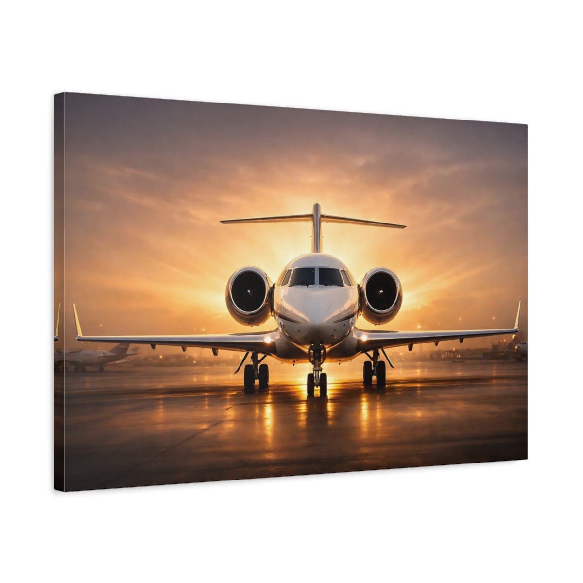 Light Balance Private Jet Science Fiction - Canvas Wall Art Print - YesArtYes