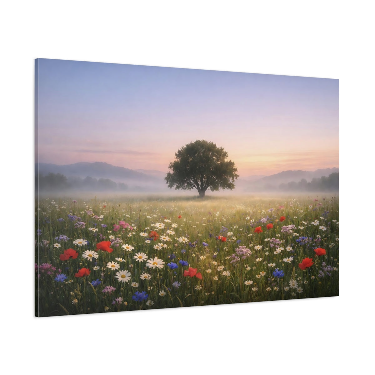 Light Balance Wildflowers Calm shown as stretched canvas wall art