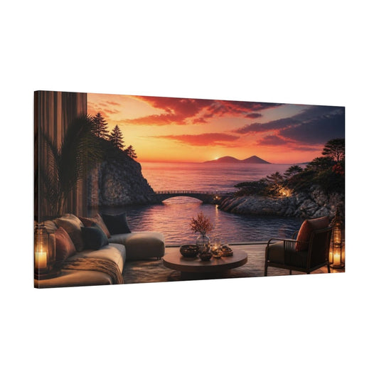 Living Room Coastal Sunset Canvas Print Wall Art – Decor, Above Couch - YesArtYes