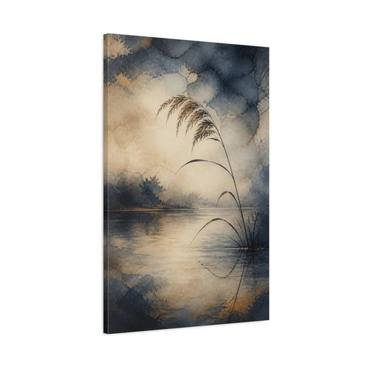 Main Mockup. Lone Reed Reflection shown as canvas print