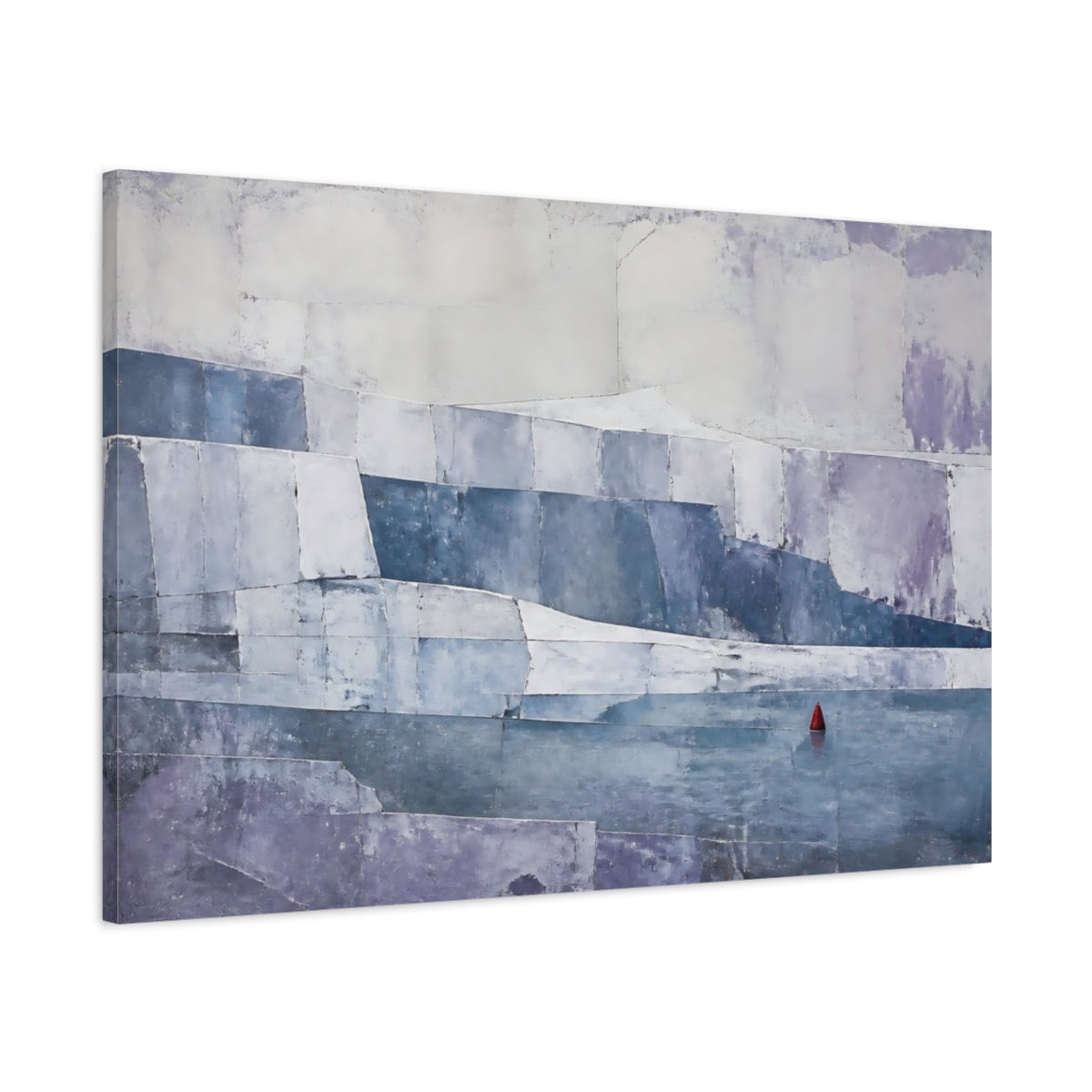 Main Mockup. Lonely Red Buoy shown as canvas print