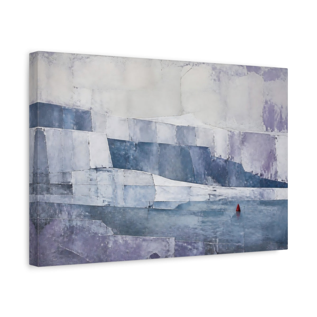 Side Mockup 4. Lonely Red Buoy shown as canvas print