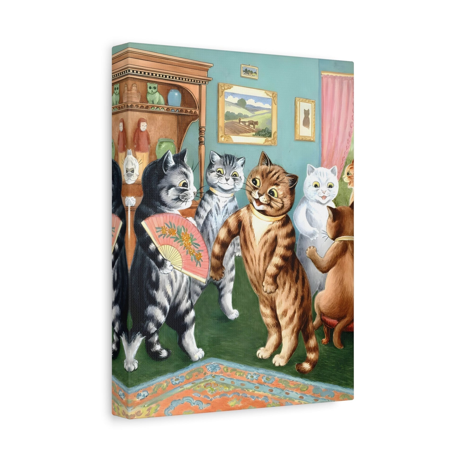 Louis Wain Cat Gathering - Decorative Cats Canvas Art Reproduction - YesArtYes