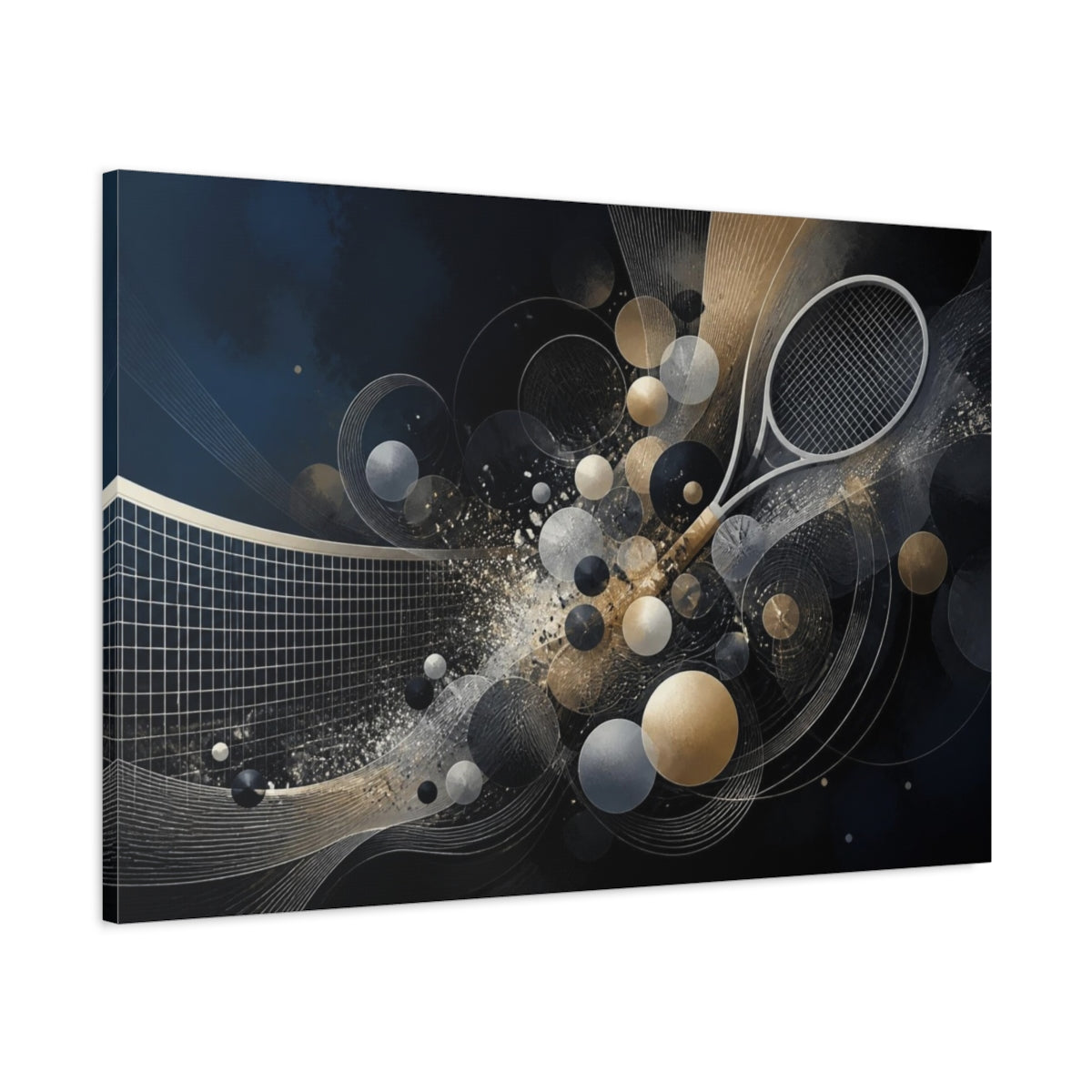 Main Mockup. Luminous Tennis Motion shown as canvas print