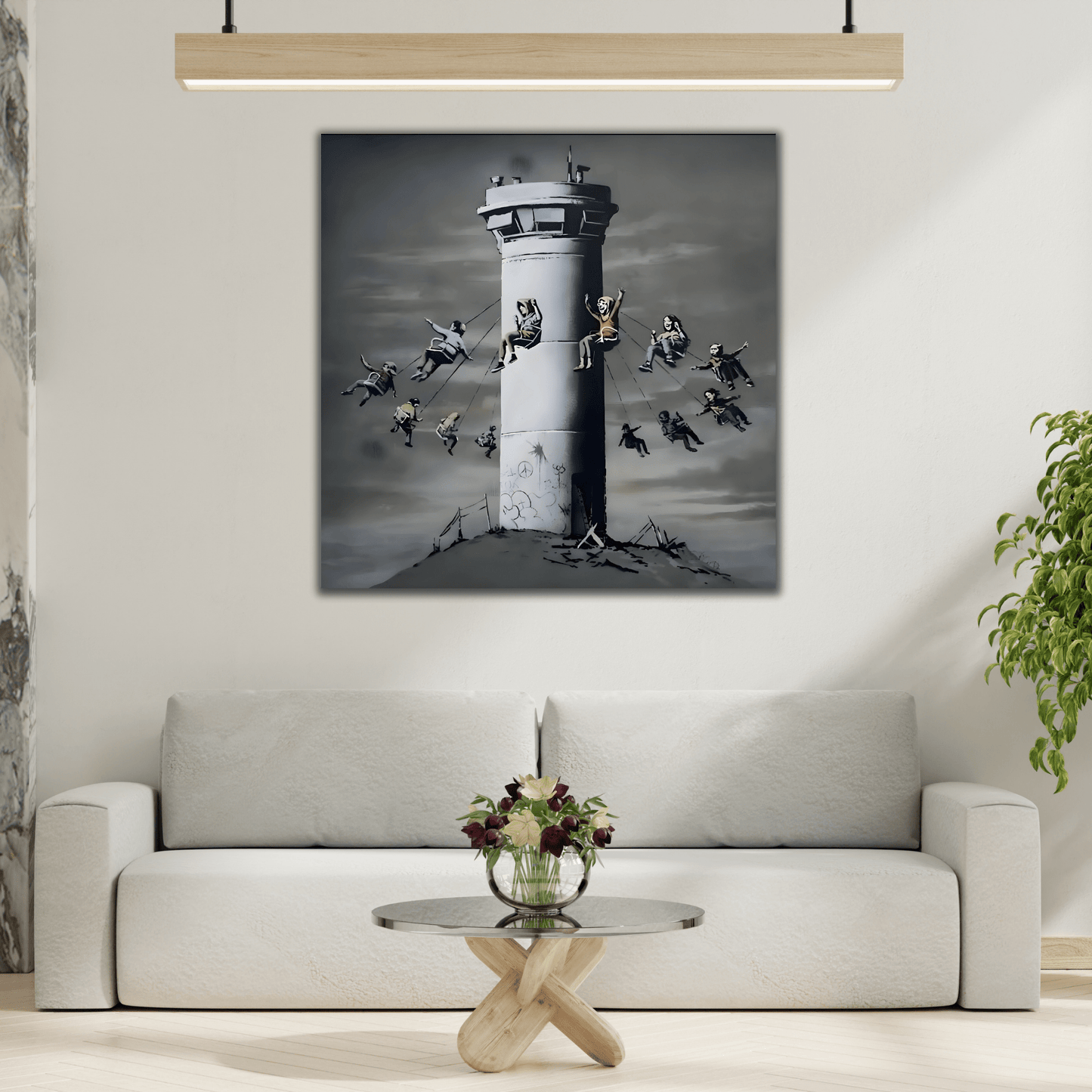 Luna Park Banksy Canvas Wall Art Print - Famous Wall Decor
