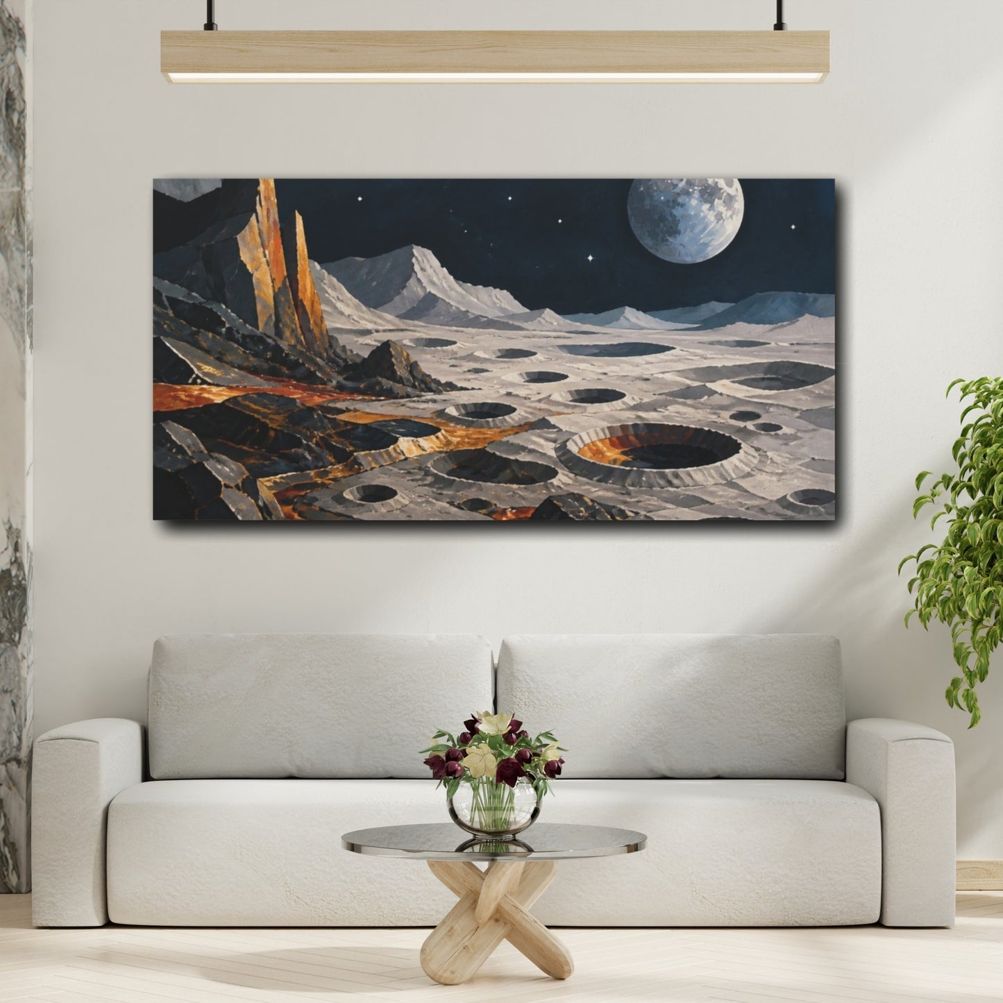 Mockup 2. Lunar Crater Vista shown as canvas print
