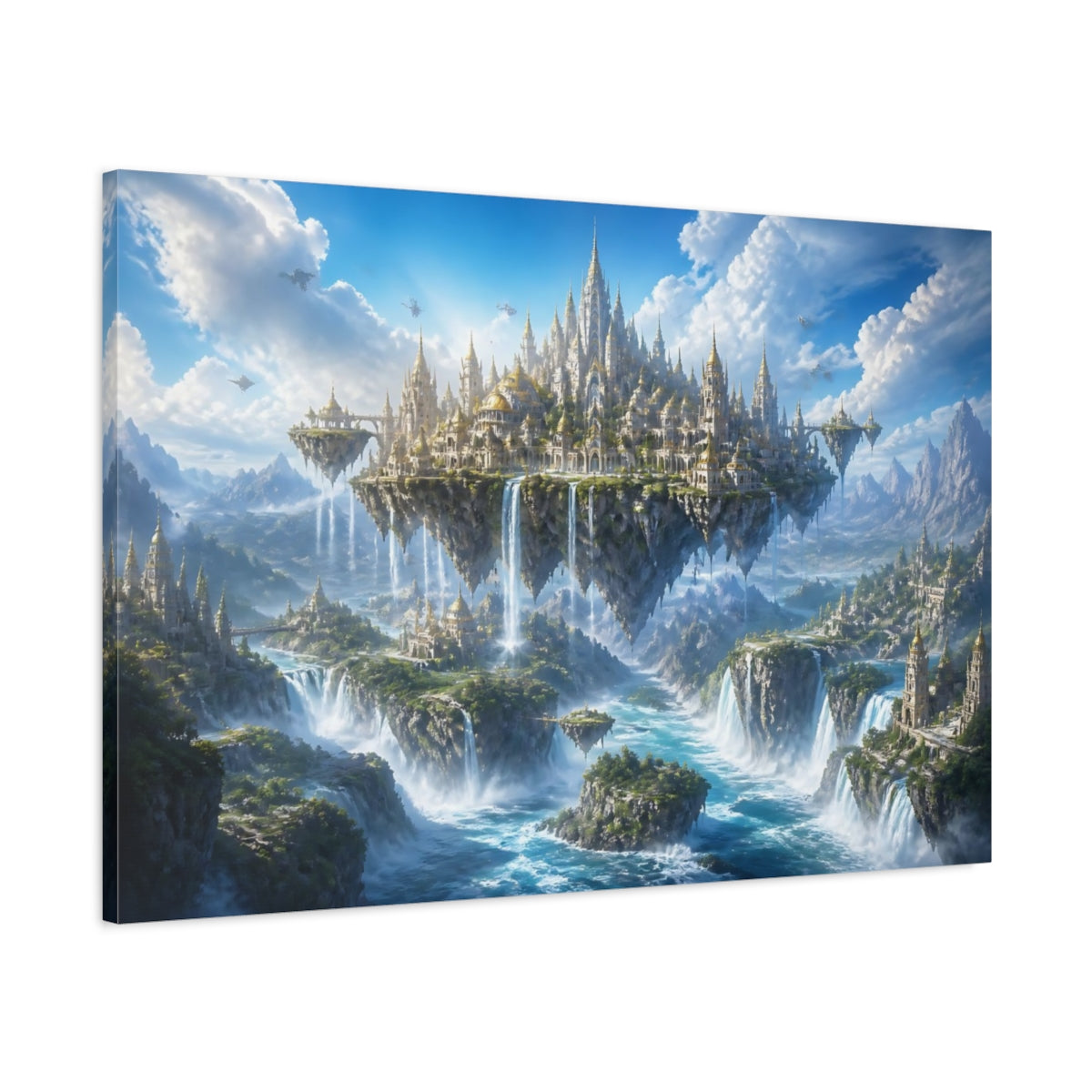 Main Mockup. Majestic Floating Kingdom shown as canvas print
