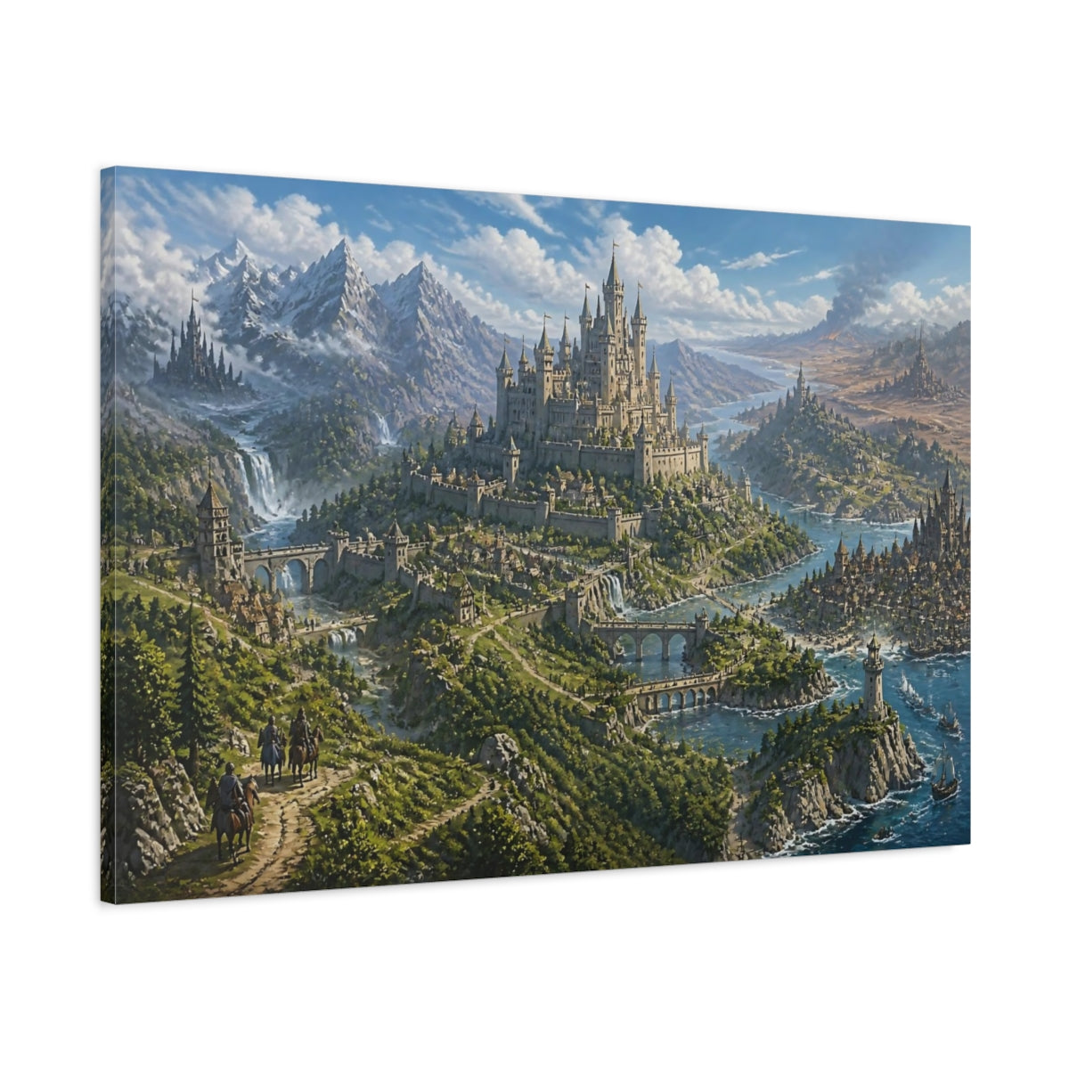 Main Mockup. Majestic Hilltop Castle shown as canvas print