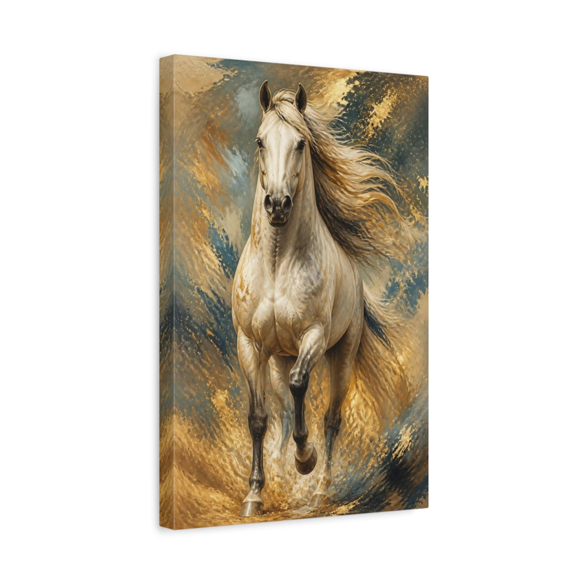 Side Mockup 4. Majestic Horse - Animals shown as canvas print