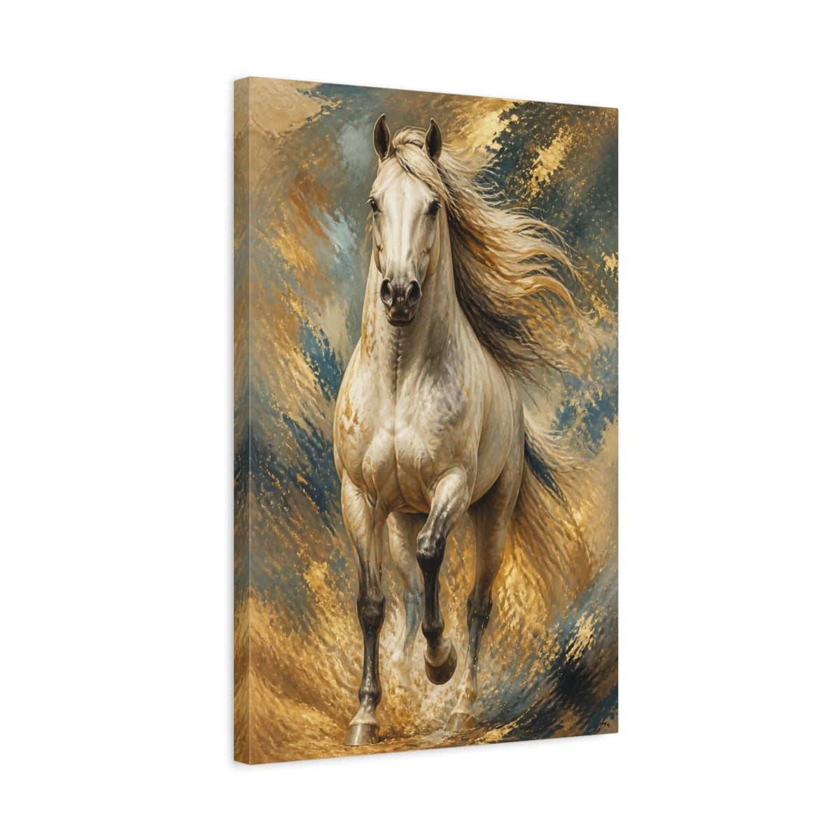 Side Mockup 3. Majestic Horse - Animals shown as canvas print
