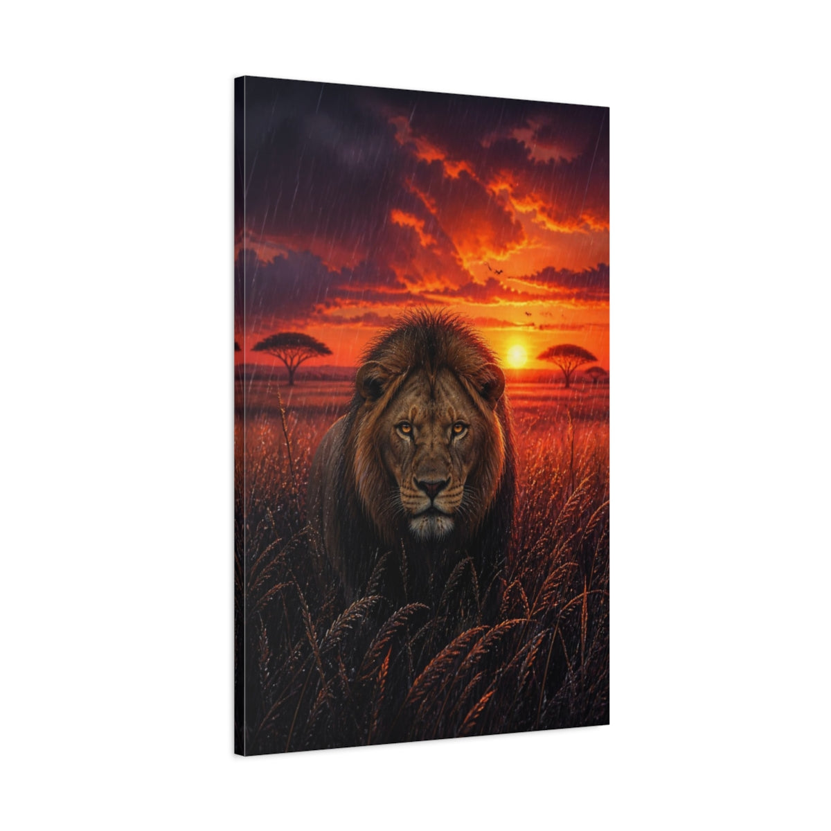 Main Mockup. Majestic Lion Animals shown as canvas print