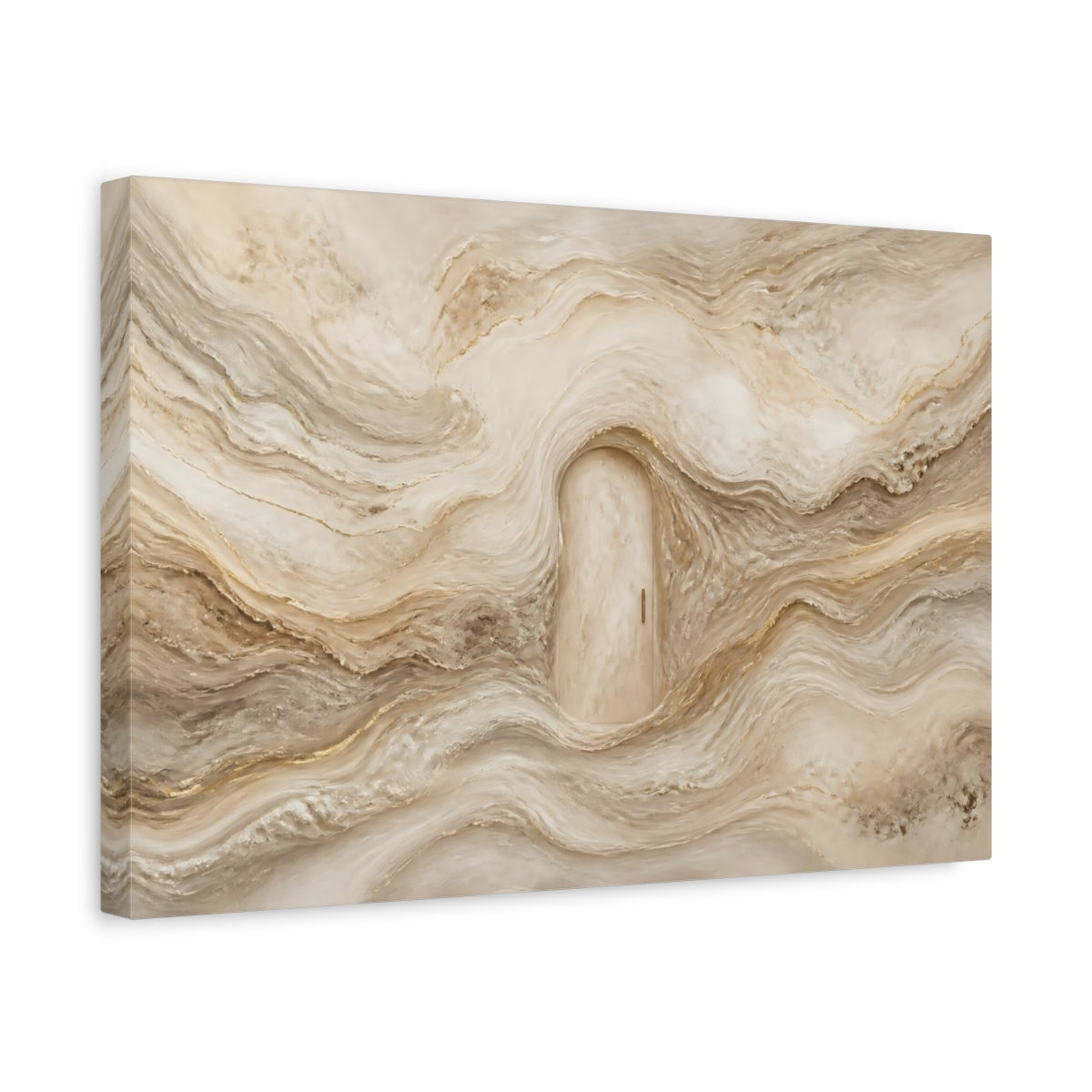 Side Mockup 4. Marble Arched Doorway shown as canvas print