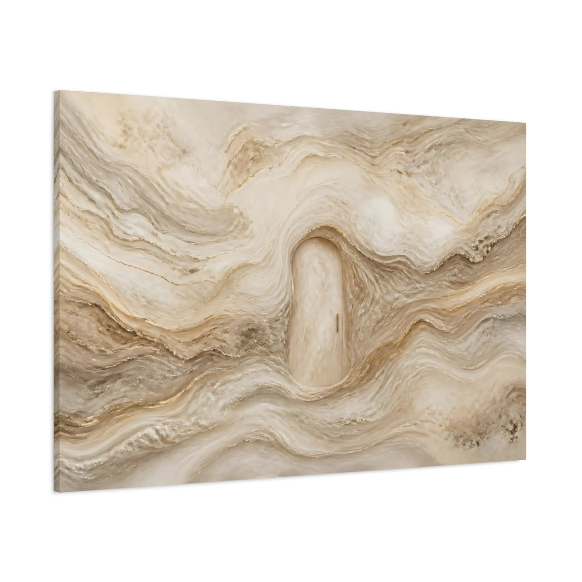 Side Mockup 1. Marble Arched Doorway shown as canvas print