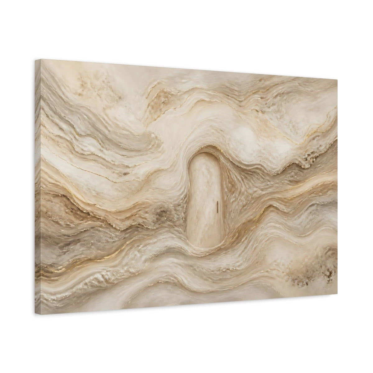 Side Mockup 2. Marble Arched Doorway shown as canvas print