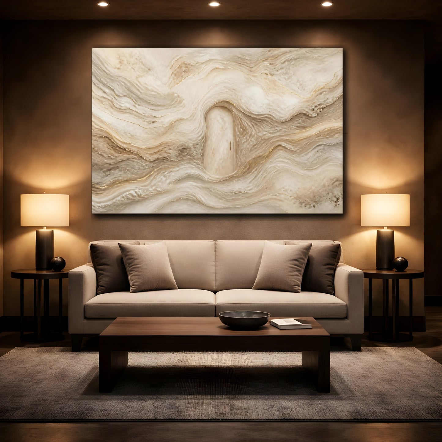 Mockup 2. Marble Arched Doorway shown as canvas print