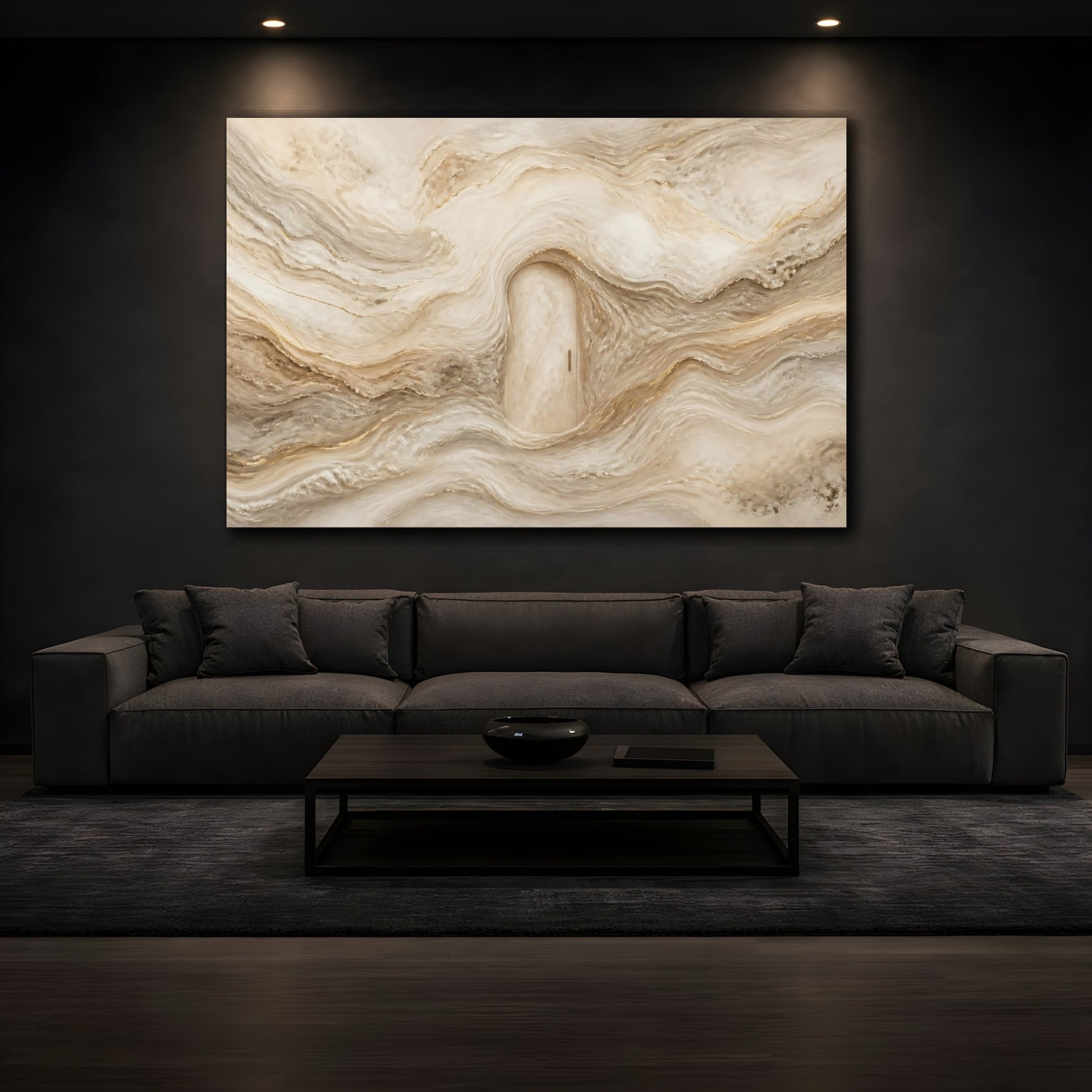 Mockup 3. Marble Arched Doorway shown as canvas print