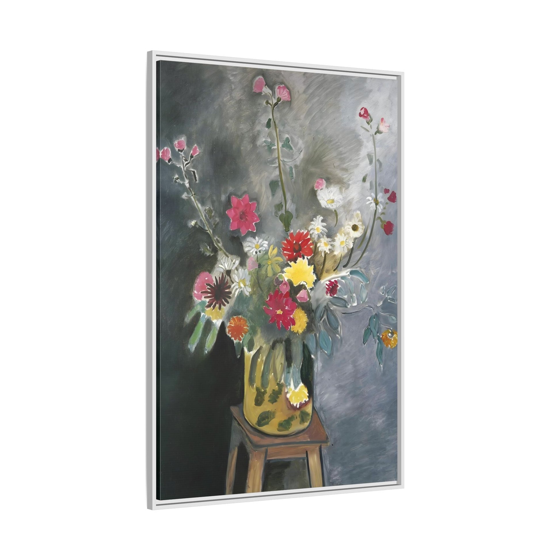 Matisse Canvas Flower Print - Bouquet of Mixed Flowers Wall Art Reproduction - YesArtYes