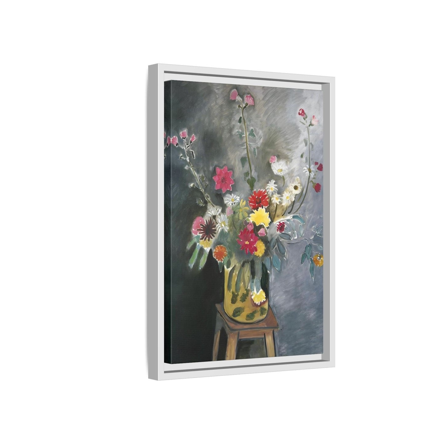 Matisse Canvas Flower Print - Bouquet of Mixed Flowers Wall Art Reproduction - YesArtYes