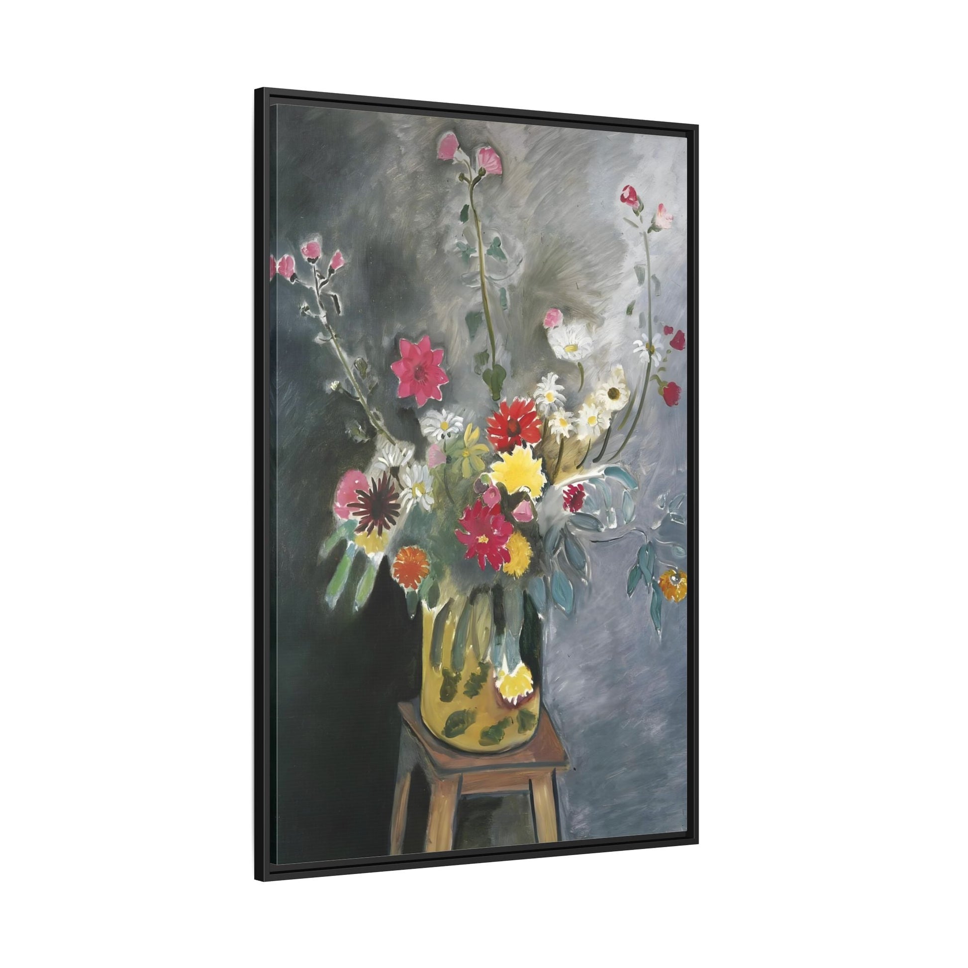 Matisse Canvas Flower Print - Bouquet of Mixed Flowers Wall Art Reproduction - YesArtYes
