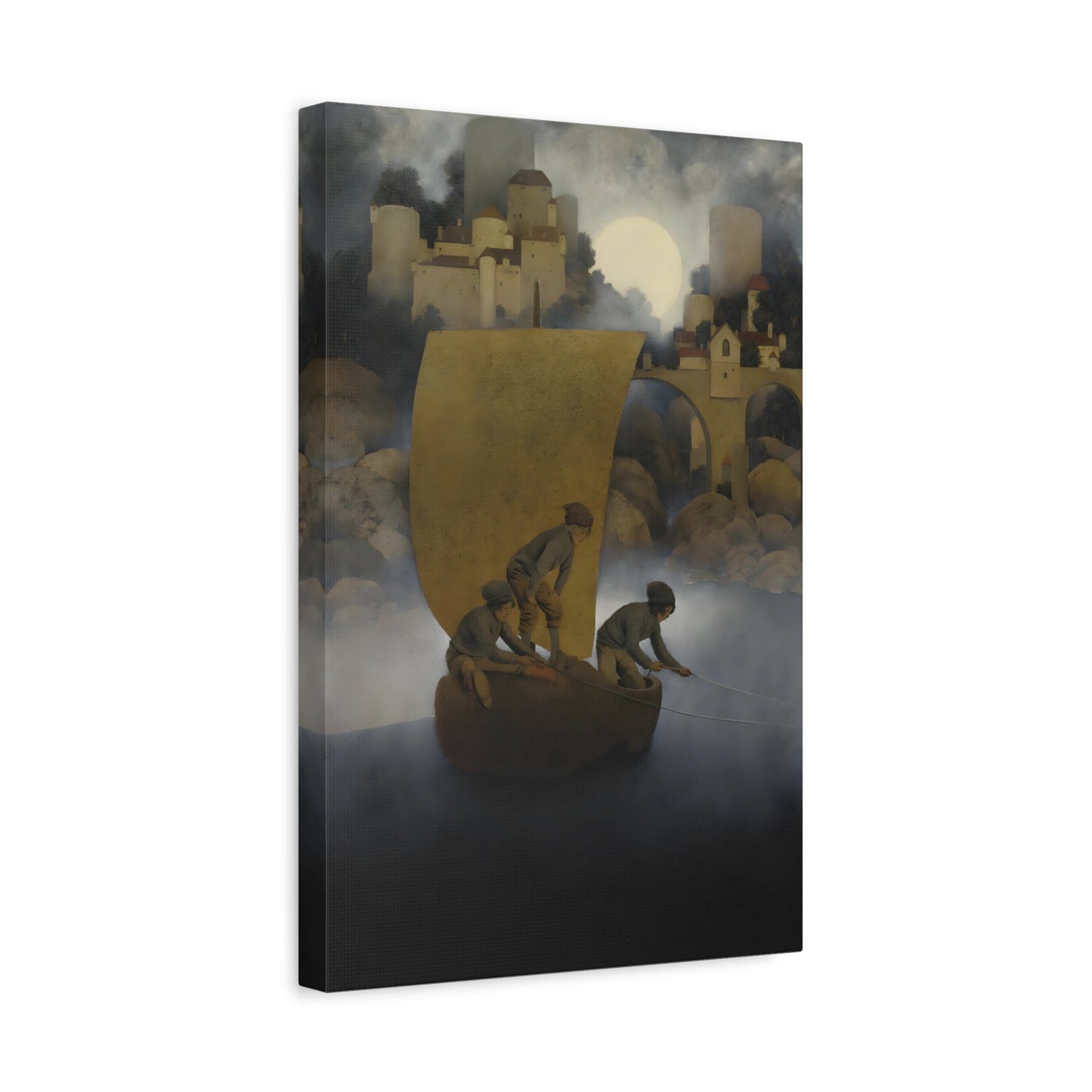 Maxfield Parrish Bedtime Story Dutch Lullaby Poem - Canvas Art Print