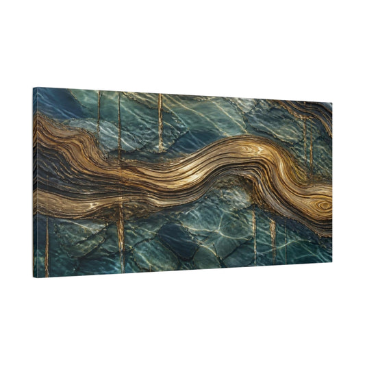 Main Mockup. Metallic Wave Abstract Accent shown as canvas print