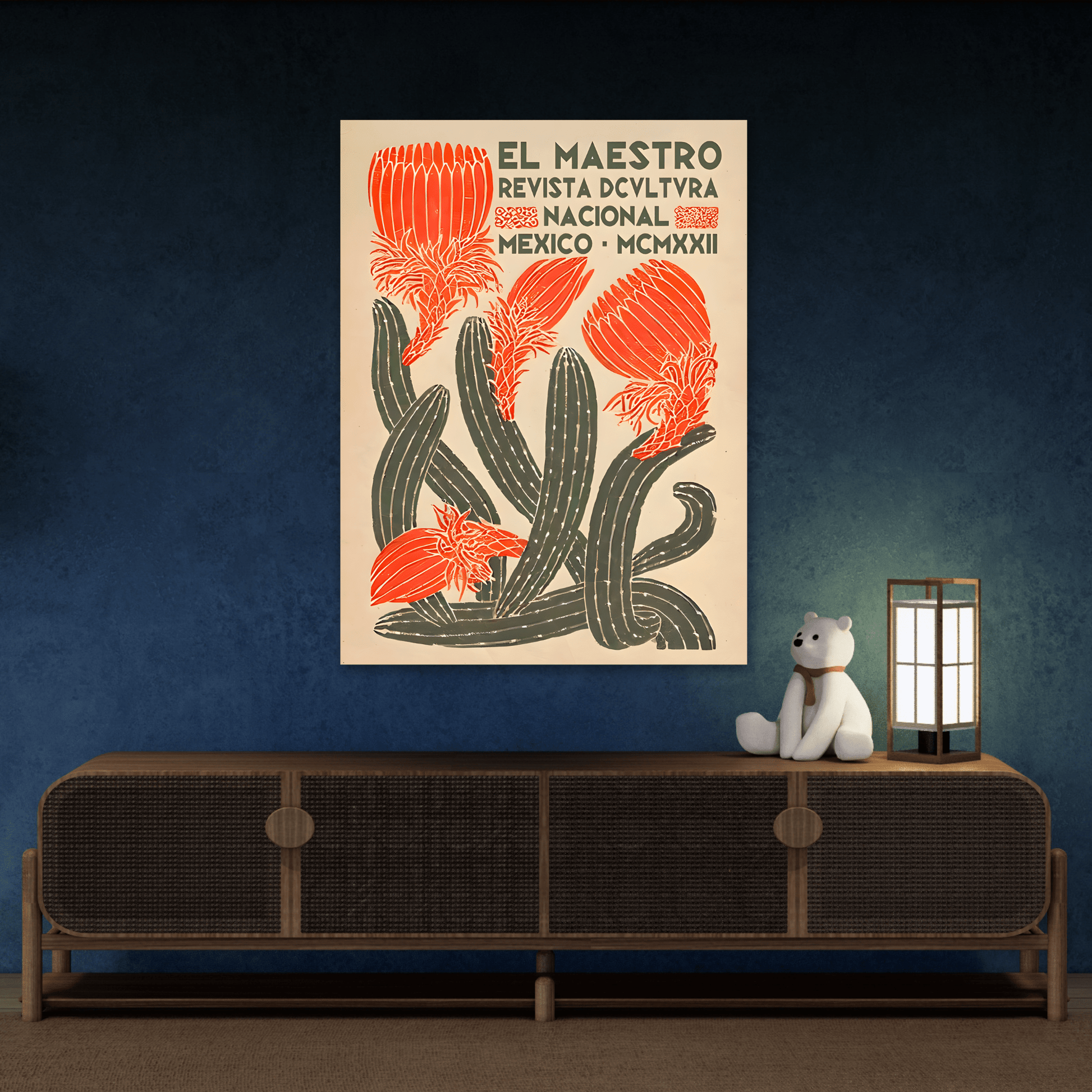 Mexican Floral Canvas Wall Art Home Decor - Latin American Artwork - YesArtYes