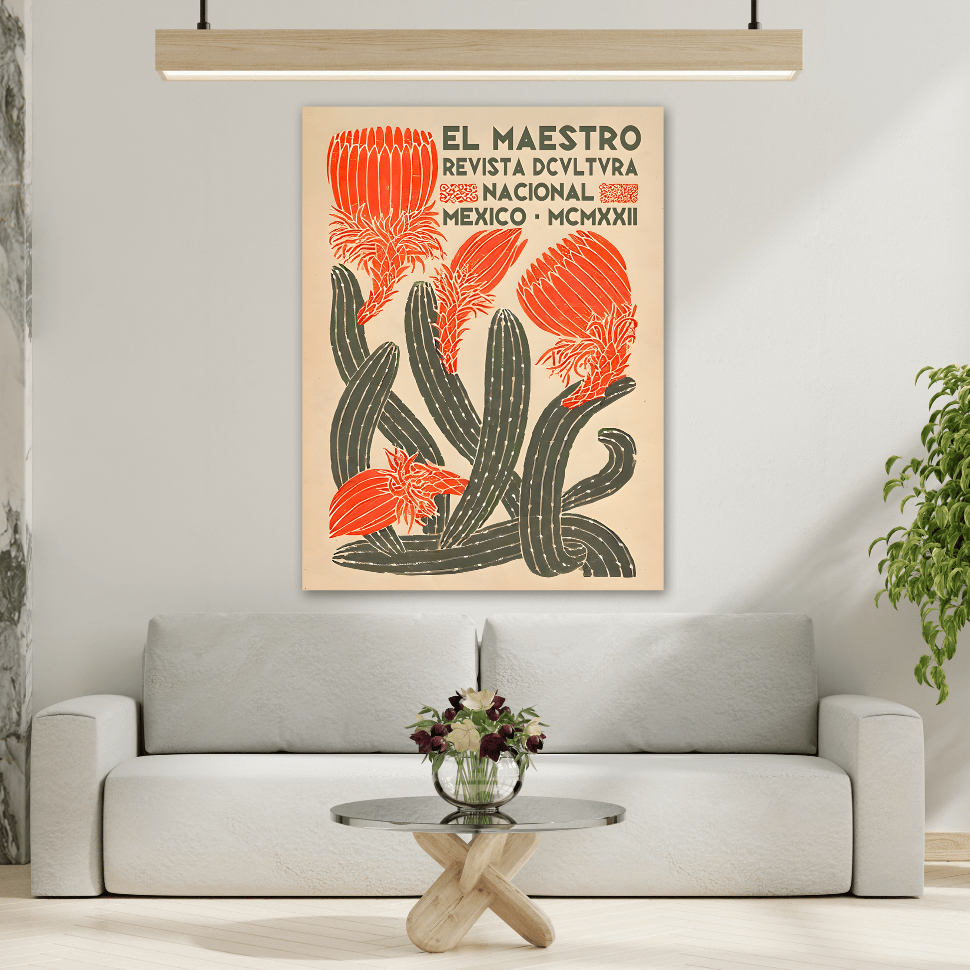 Mexican Floral Canvas Wall Art Home Decor - Latin American Artwork - YesArtYes