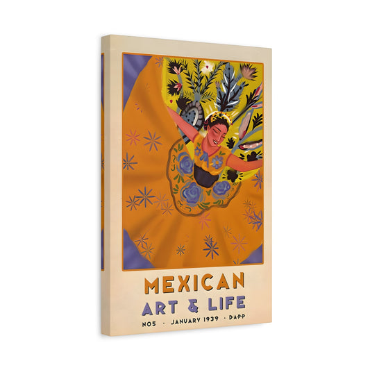Mexican Latin Canvas Floral Wall Art Prints Decor - YesArtYes