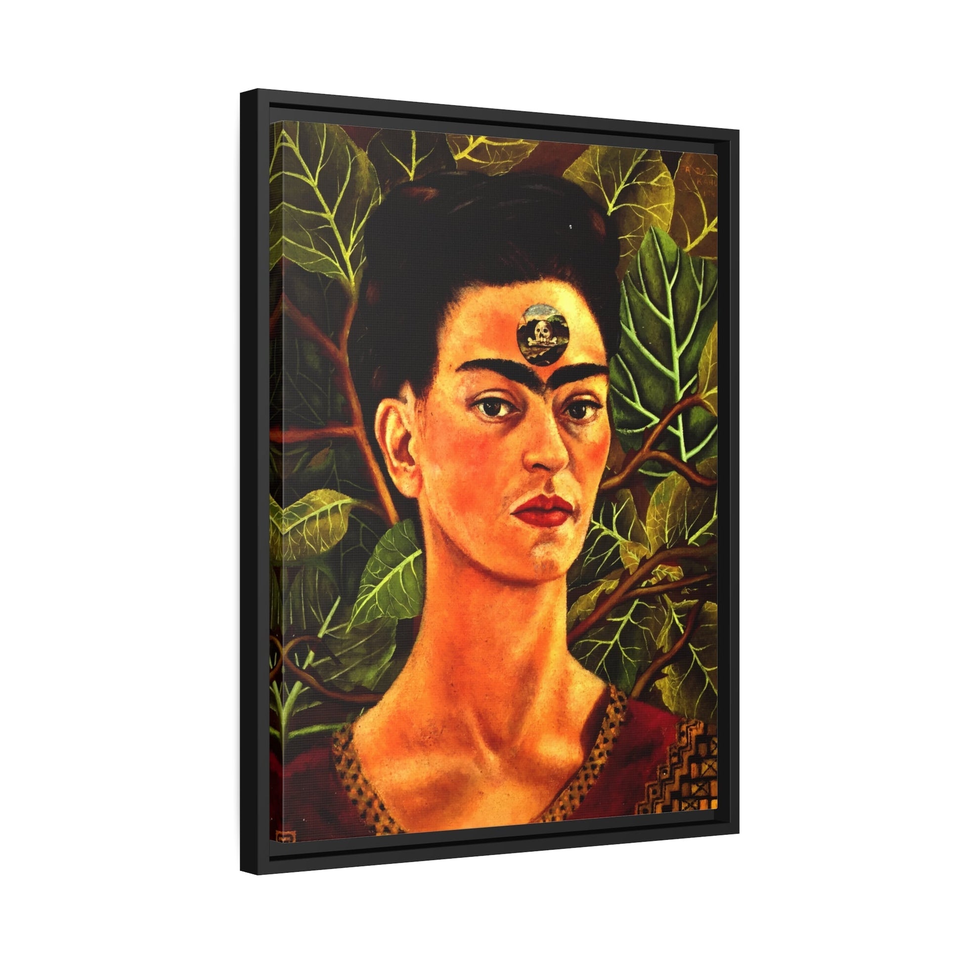 Mexico Famous Wall Art Kahlo Canvas Painting - Thinking About Death Wall Art Prints