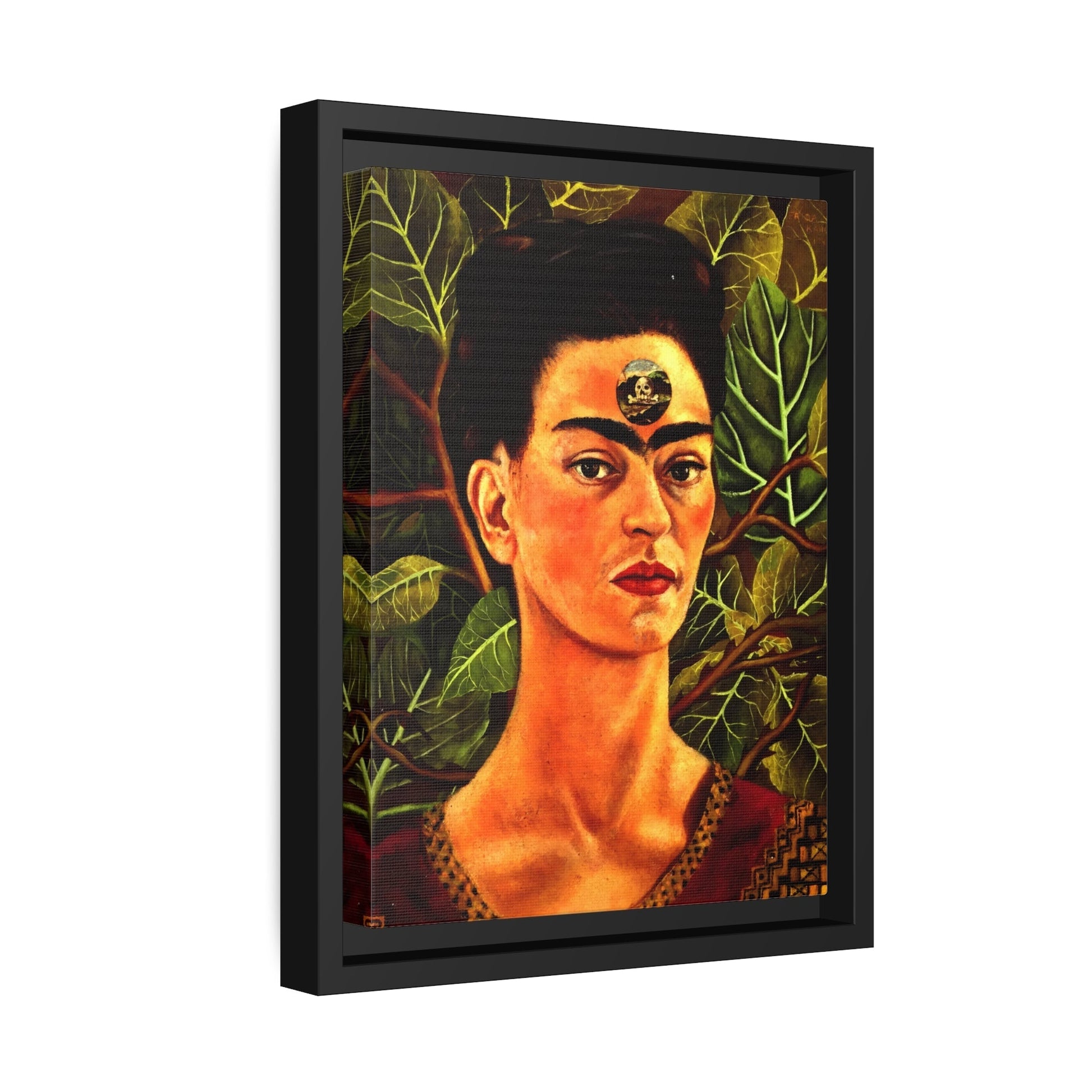 Mexico Famous Wall Art Kahlo Canvas Painting - Thinking About Death Wall Art Prints