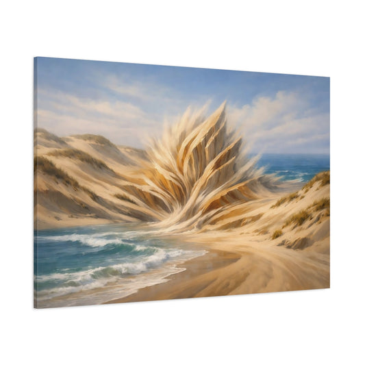 Mineral Flow Beach Dunes shown as stretched canvas wall art