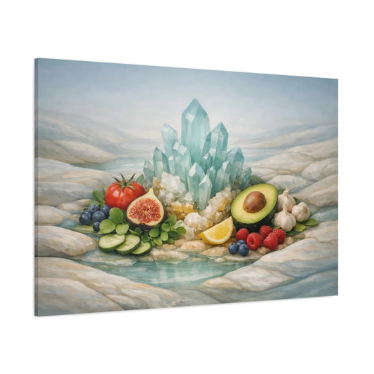Mineral Flow Fresh Produce shown as stretched canvas wall art