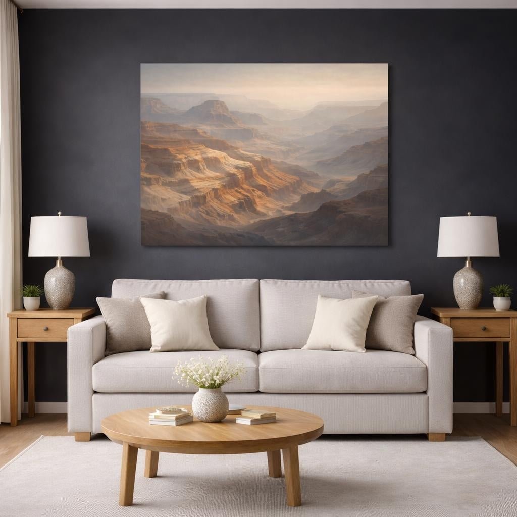 Mineral Flow Grand Canyon Nature - Canvas Wall Art Print - YesArtYes