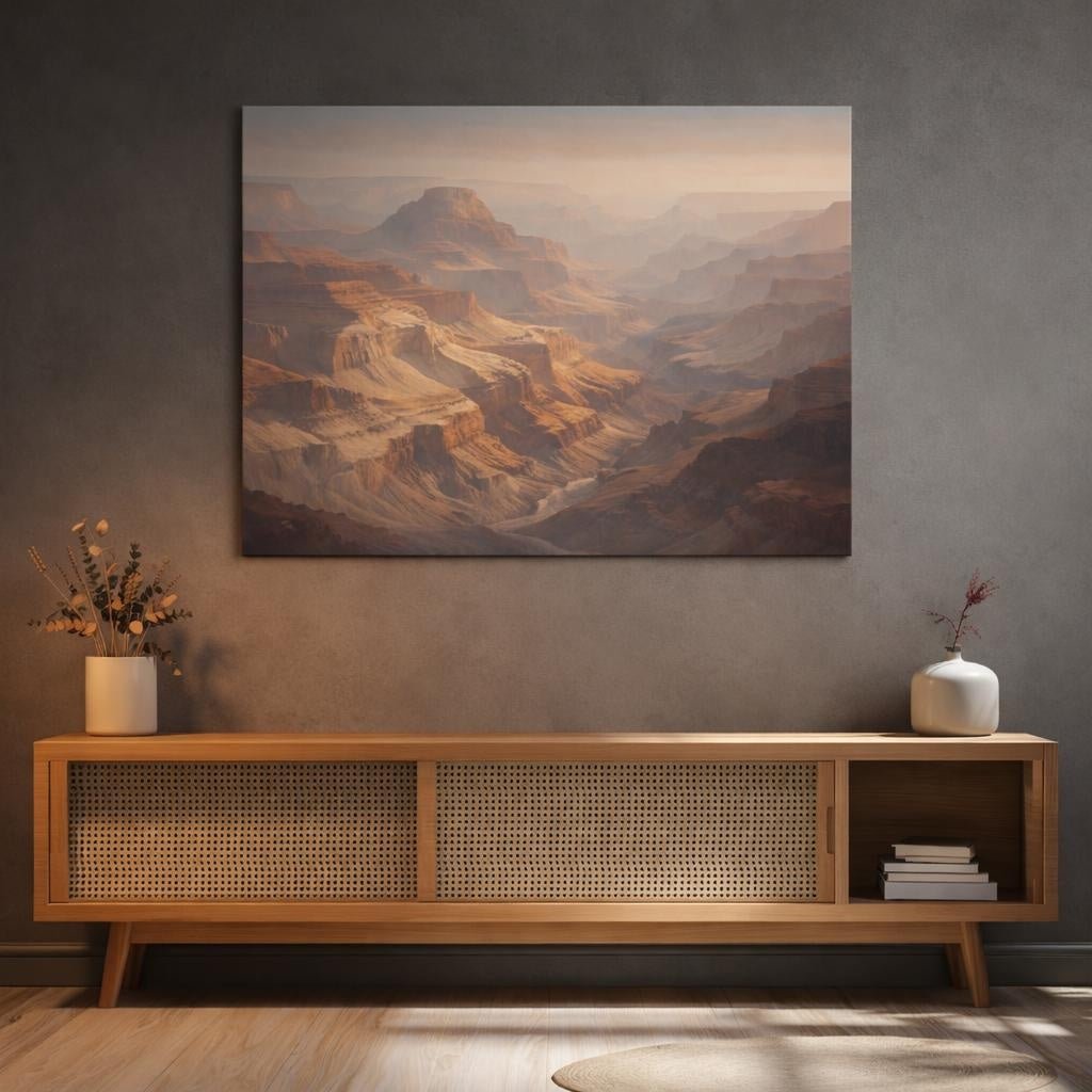 Mineral Flow Grand Canyon Nature - Canvas Wall Art Print - YesArtYes