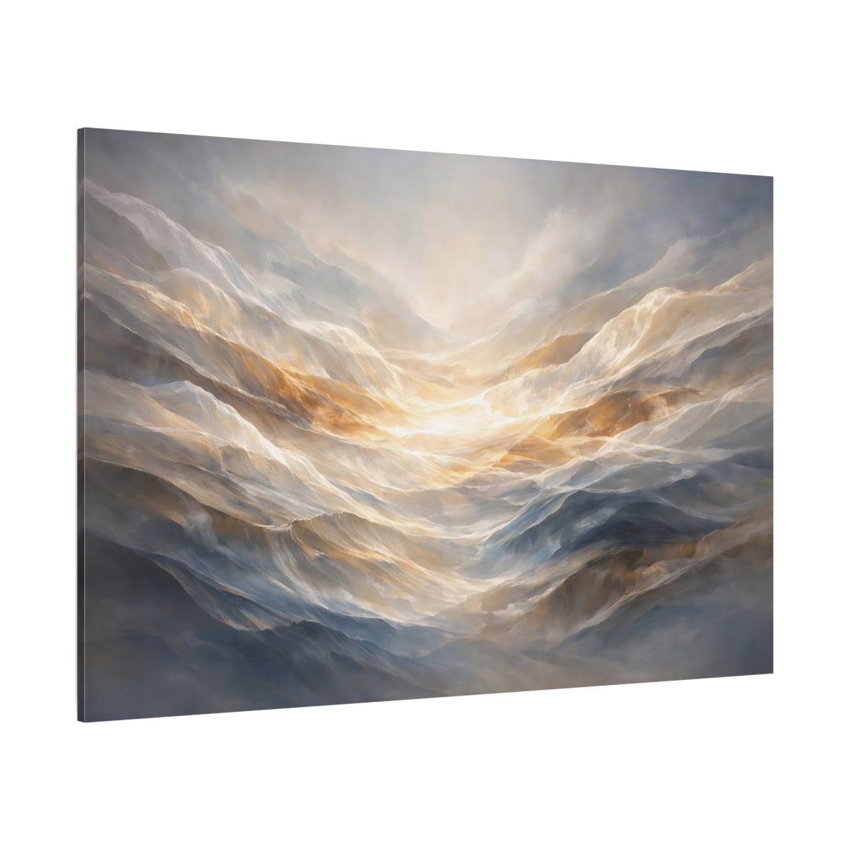 Mineral Flow Light Shadow shown as stretched canvas wall art