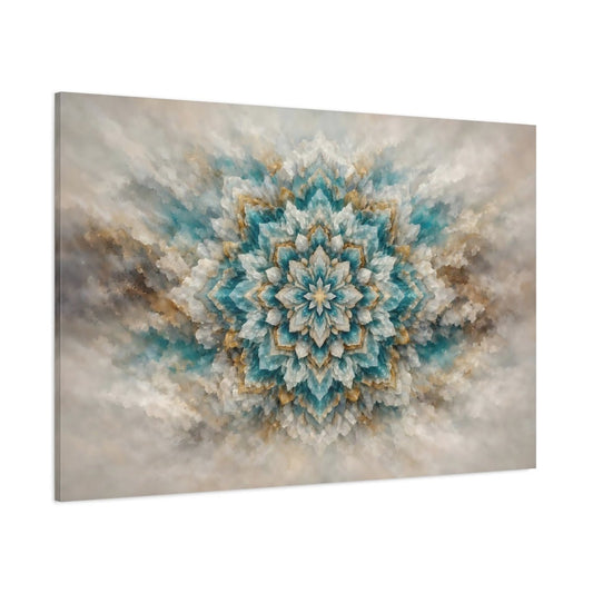 Mineral Flow Mandala Pattern Abstract - Canvas Wall Art Print - YesArtYes