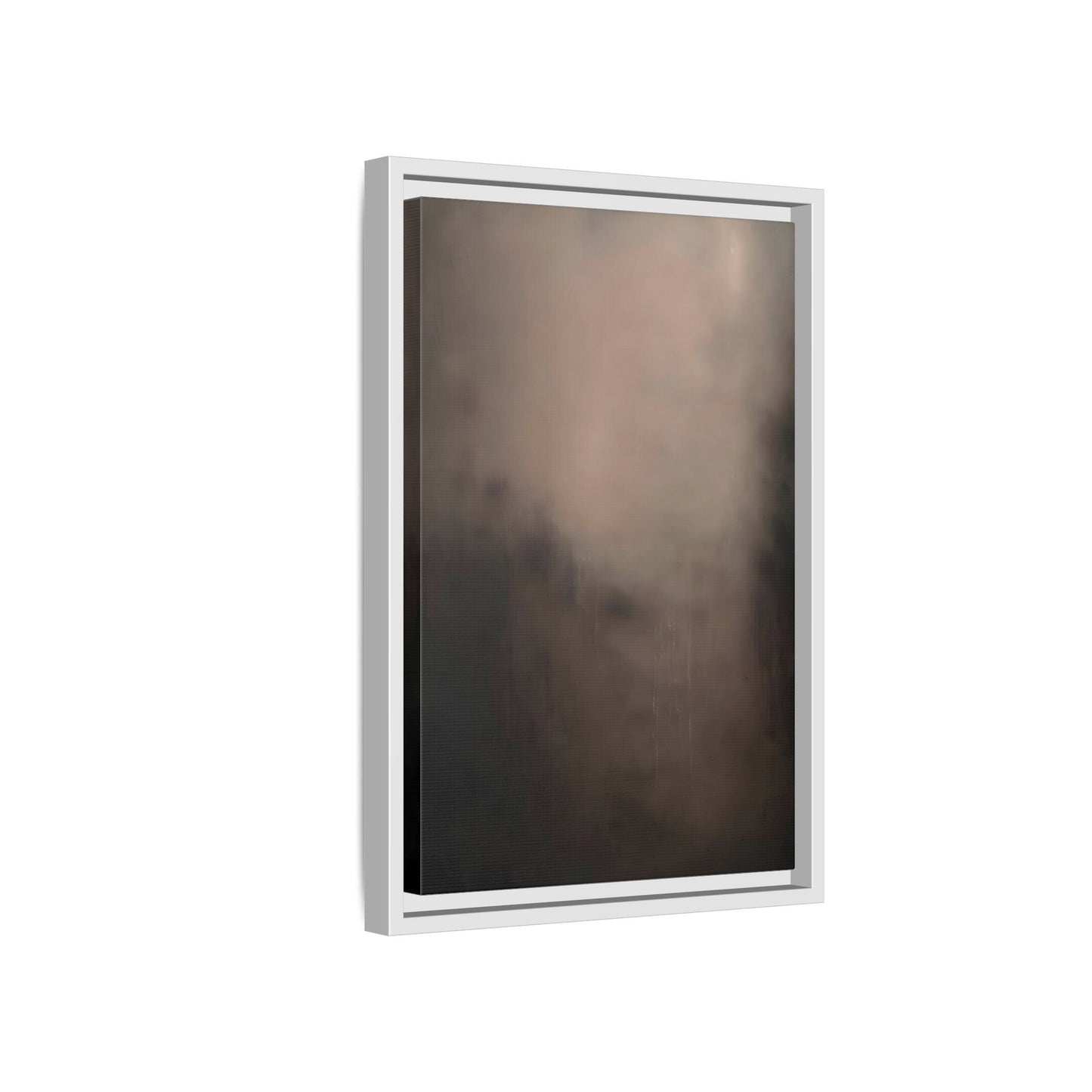 Minimal Abstract Dark Brown Shades Canvas Wall Art Framed Print - YesArtYes