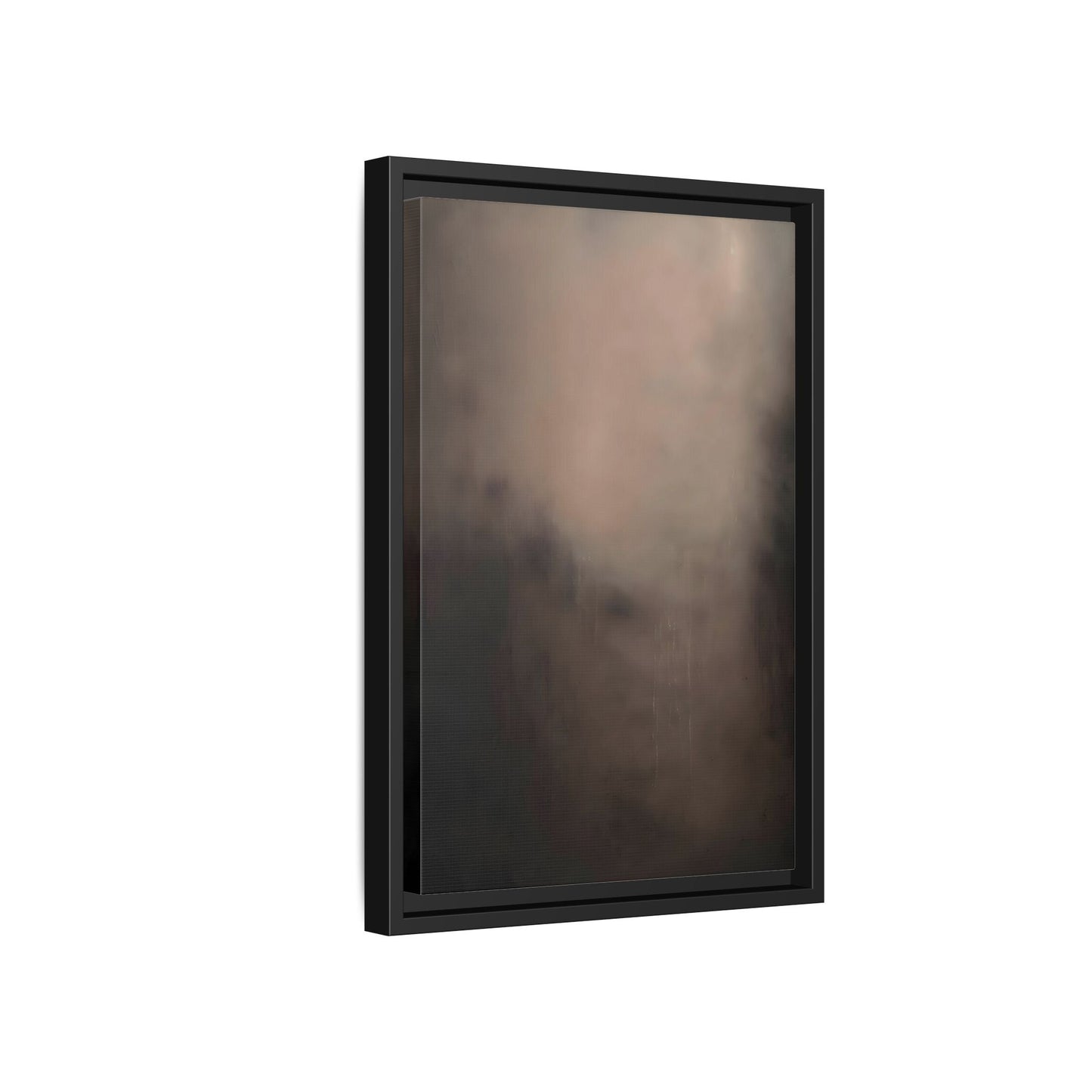 Minimal Abstract Dark Brown Shades Canvas Wall Art Framed Print - YesArtYes
